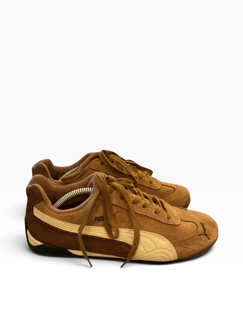 Puma Women Speed Cat OG in Haute Coffee and Frosted Ivory Sneaker Size 5